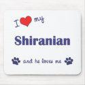 I Love My Shiranian (Male Dog) mousepads by dogadoodle I Love My Shiranian (Male Dog) mousepads