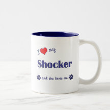 I Love My Shocker (Female Dog) Coffee Mugs