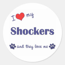 I Love My Shockers (Multiple Dogs) Sticker