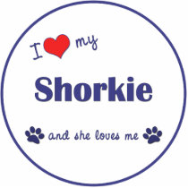 I Love My Shorkie (Female Dog) photo sculptures