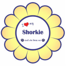 I Love My Shorkie (Female Dog) Photo Cut Outs