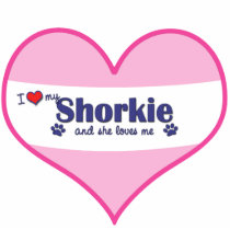 I Love My Shorkie (Female Dog) photo sculptures