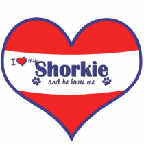 I Love My Shorkie (Male Dog) photo sculptures