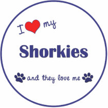 I Love My Shorkies (Multiple Dogs) photo sculptures