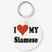 I Love My Siamese Cat Merchandise keychains by janbalaya I Love My Siamese Cat Merchandise keychains