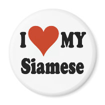 I Love My Siamese Cat Merchandise magnets by janbalaya I Love My Siamese Cat Merchandise magnets