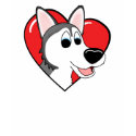 I Love my Siberian Husky Dark T Shirt