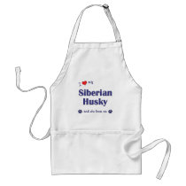 I Love My Siberian Husky (Female Dog) aprons by thatsalottadogs I Love My Siberian Husky (Female Dog) aprons