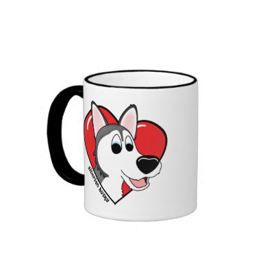 I Love my Siberian Husky Mug by MenagerieMayhem