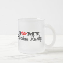 I Love My Siberian Husky Mugs