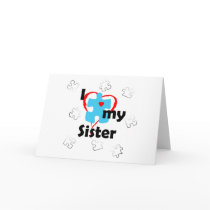 I Love My Sister - Autism Cards