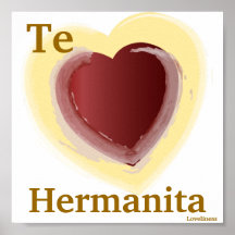 I Love My Sister [Spanish] Personalized Poster