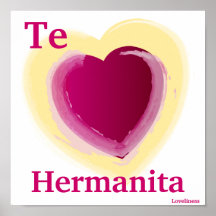 I Love My Sister [Spanish] Personalized Poster
