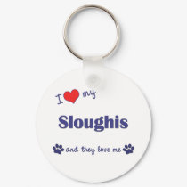 I Love My Sloughis (Multiple Dogs) keychains by thatsalottadogs I Love My Sloughis (Multiple Dogs) keychains