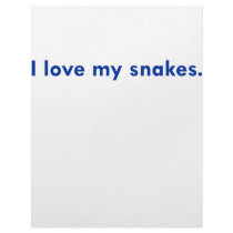 I love my snakes letterhead