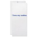 I love my snakes custom rack cards