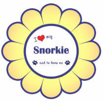 I Love My Snorkie (Male Dog) Cut Outs