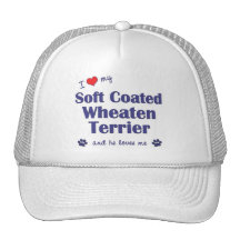 I Love My Soft Coated Wheaten Terrier (Male Dog) Mesh Hat