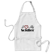 I Love My Soldier Apron