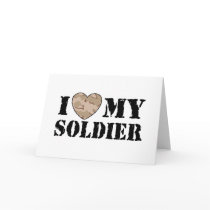 I Love My Soldier Greeting Cards