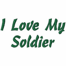 I Love My Soldier Embroidered Hoodie