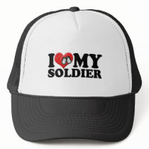 I Love My Soldier Trucker Hat