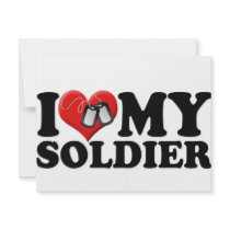I Love My Soldier invitations