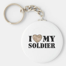 I Love My Soldier Key Chain