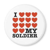 I Love My Soldier Magnets
