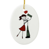 I Love my Soldier ornaments