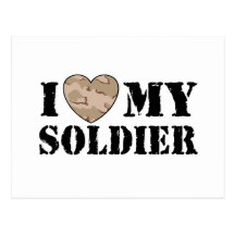 I Love My Soldier Post Cards