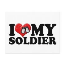 I Love My Soldier Postcards