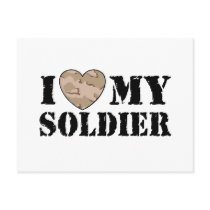 I Love My Soldier Post Cards