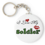 I Love My Soldier Tshirts and Gifts Keychain