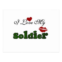 I Love My Soldier Tshirts and Gifts Post Card