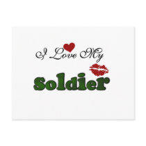 I Love My Soldier Tshirts and Gifts Post Card