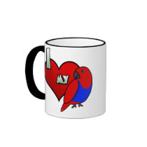 I Love my Solomon Island Eclectus (hen) Mug