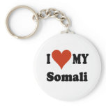 I Love My Somali Cat Merchandise keychains