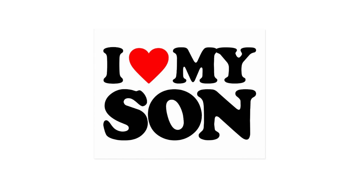 I Love My Son Postcard Zazzle 