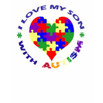 I love my son with autism babydoll tshirt