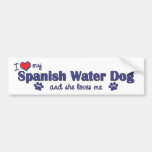 I Love My Spanish Water Dog (Female Dog) Bumper Stickers