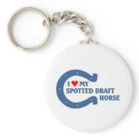 I love my spotted draft horse key chains