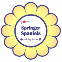 I Love My Springer Spaniels (Multi Dogs) Ornament photo sculptures