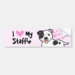 I Love My Staffordshire Bull Terrier Bumper Stickers