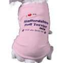 I Love My Staffordshire Bull Terrier Mix (Female) pet clothing by muttybuddy I Love My Staffordshire Bull Terrier Mix (Female) pet clothing