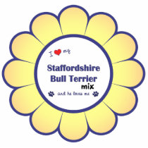 I Love My Staffordshire Bull Terrier Mix (Male) Cut Outs
