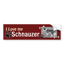 I love my Standard Schnauzer Bumper Sticker bumper stickers by Customizables I love my Standard Schnauzer Bumper Sticker bumper stickers