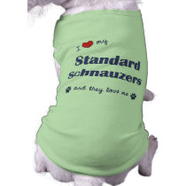 I Love My Standard Schnauzers (Multiple Dogs) pet clothing by thatsalottadogs I Love My Standard Schnauzers (Multiple Dogs) pet clothing