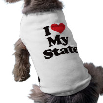 I Love My State pet clothing