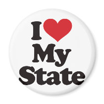 I Love My State magnets